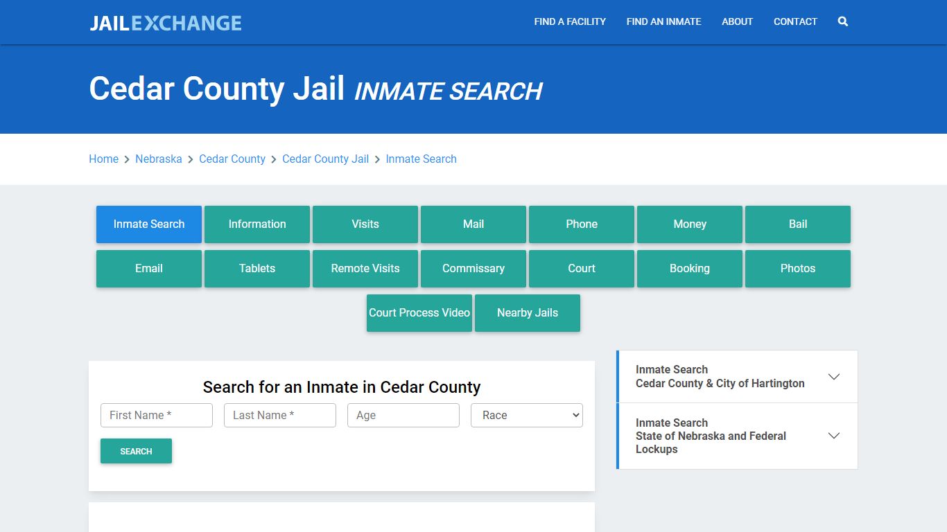 Cedar County Jail, NE Inmate Search: Roster & Mugshots